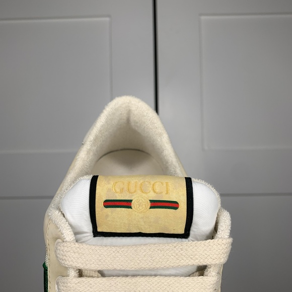 Gucci Screener Suede Low-Top Beige Sneakers - Picture 5 of 12